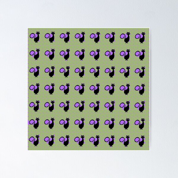 Item preview, Black Cat's Green Purple Fun designed and sold by PageDesigns.