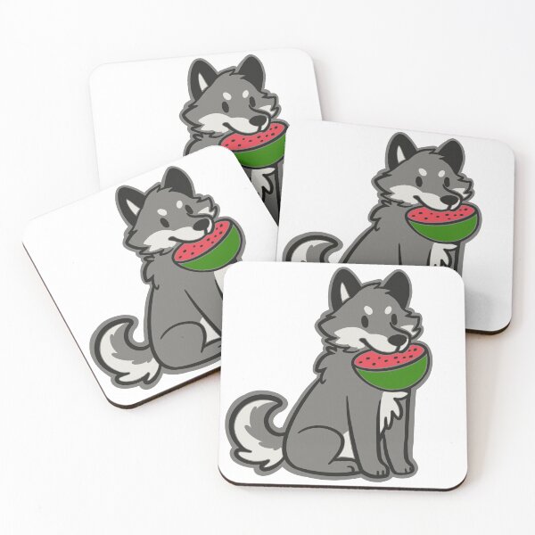 Item preview, Wolf eating a watermelon designed and sold by SammyTheTanuki.