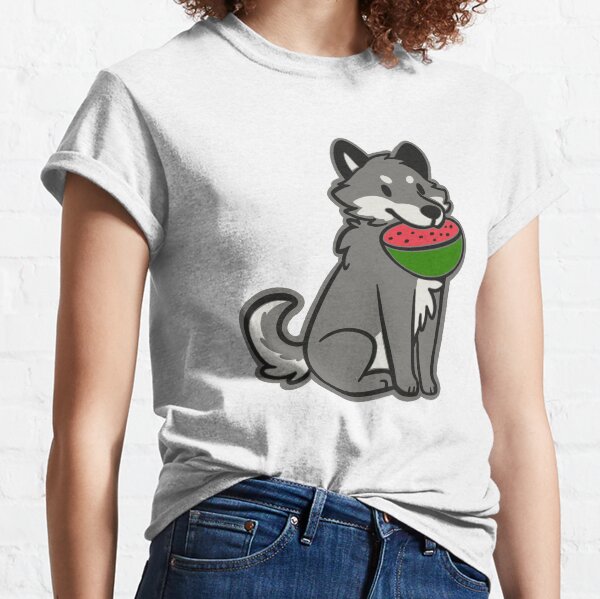 Item preview, Wolf eating a watermelon designed and sold by SammyTheTanuki.