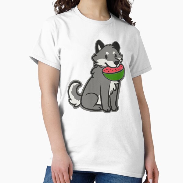 Item preview, Wolf eating a watermelon designed and sold by SammyTheTanuki.