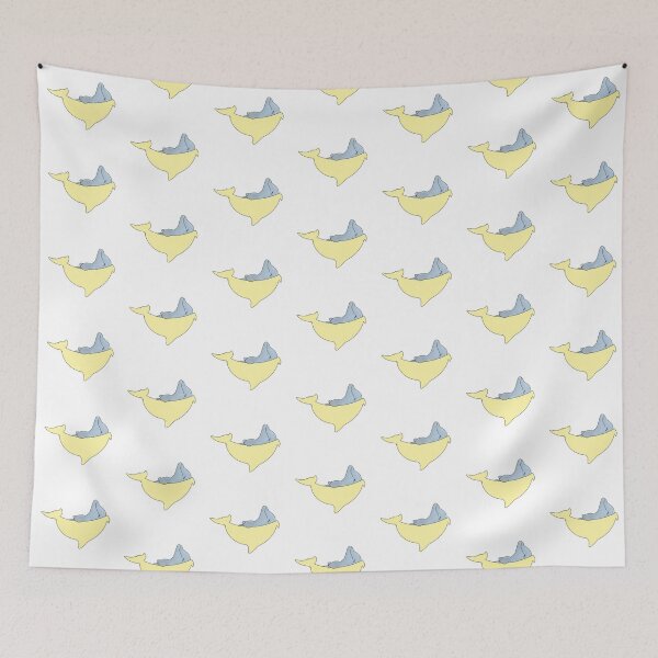 Aperçu de l'œuvre Bébé dauphin avec couverture jaune créée et vendue par Delfyn Studios.