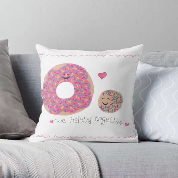Donut and Munchkin Throw Pillow