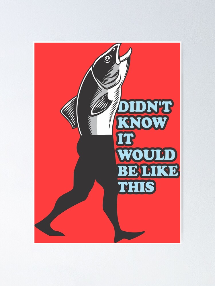 Evolution accident walking fish man atheist Poster for Sale by