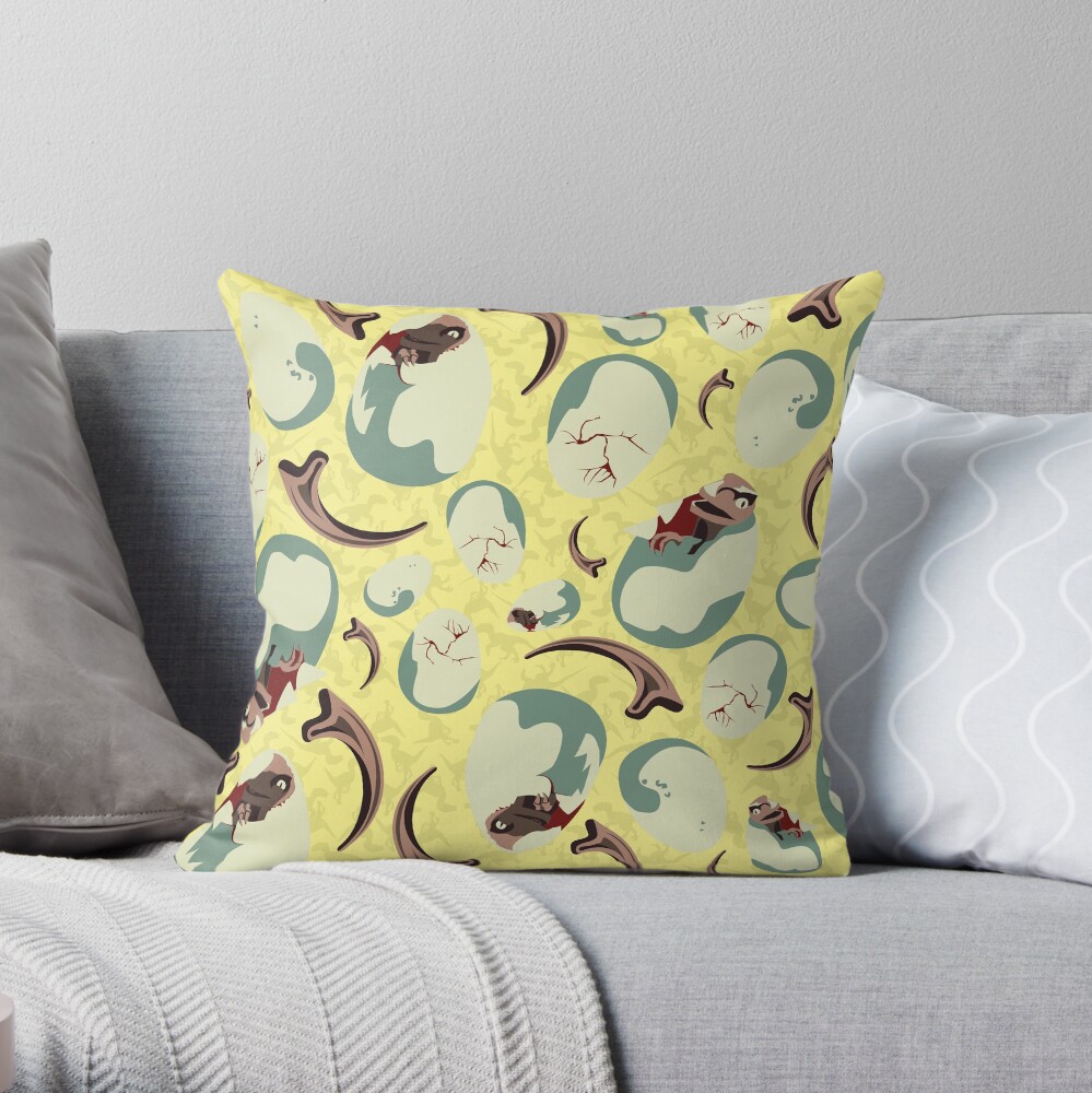 Jurassic Beginnings Throw Pillow