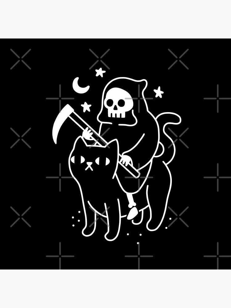 Thumbnail 5 of 5, Coasters (Set of 4), Death Rides A Black Cat designed and sold by obinsun.