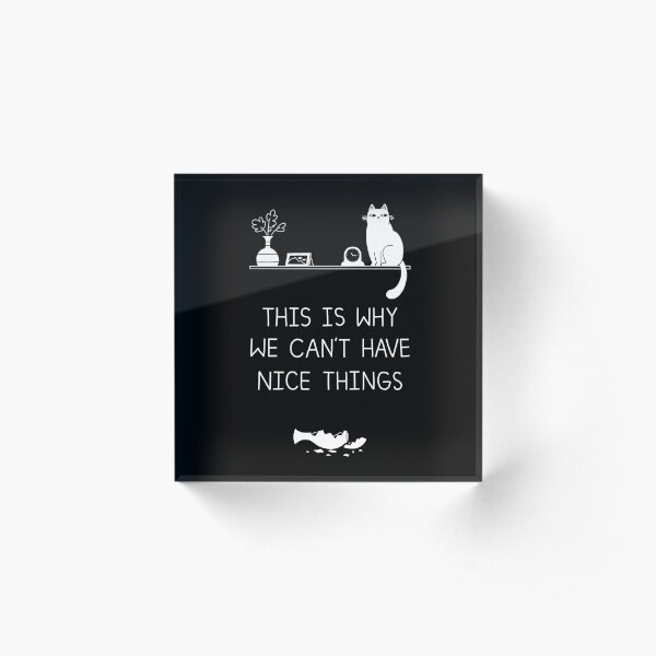 This Is Why We Can't Have Nice Things Acrylic Block