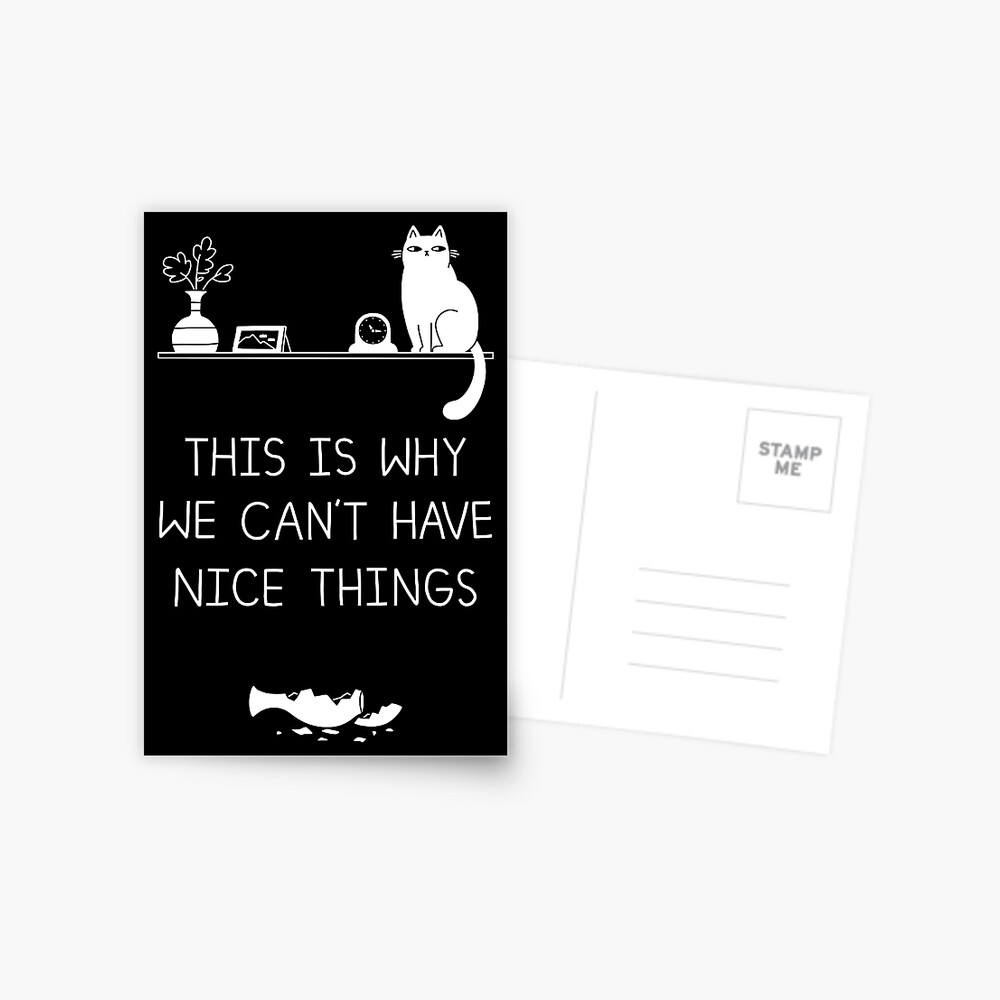 This Is Why We Can't Have Nice Things Postcard