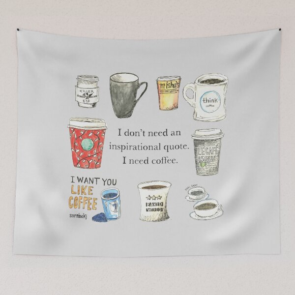 Item preview, Inspirational Coffee Illustration designed and sold by sarahekj.