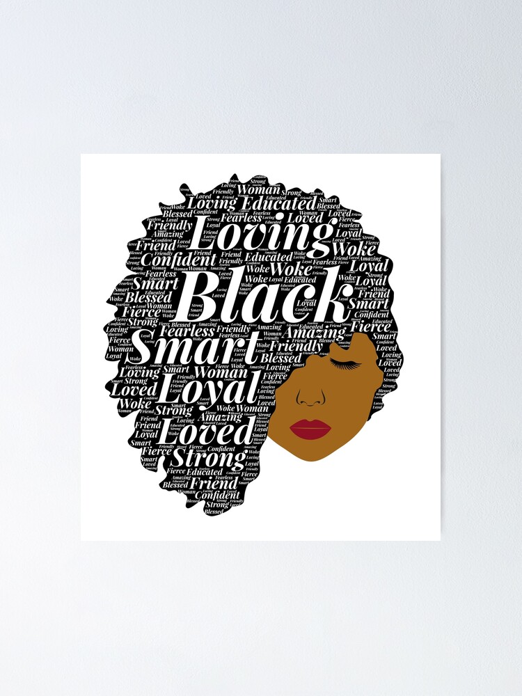 side-afro-puff-with-words-poster-for-sale-by-blackartmatters-redbubble