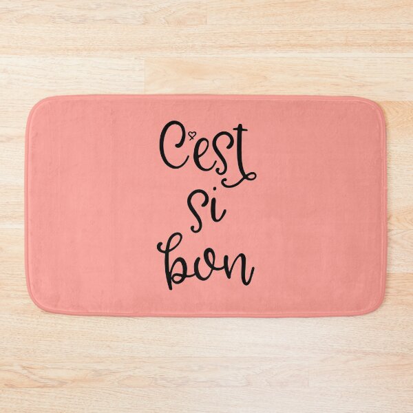 Item preview, C'est si bon with heart apostrophe. French approval. It's so good! In cheerful, romantic black script. Optimistic.  designed and sold by kierkegaard.