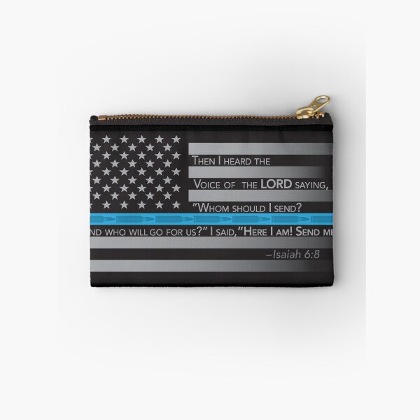 Item preview, Law Enforcement Thin Blue Line with Isaiah 6:8  designed and sold by rickster556.