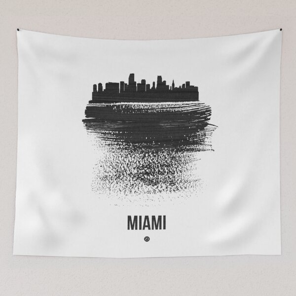 Item preview, Miami Black City Skyline 2 designed and sold by Irina March.