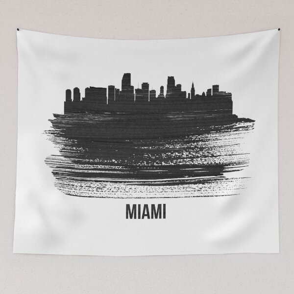 Item preview, Miami Black City Skyline designed and sold by Irina March.