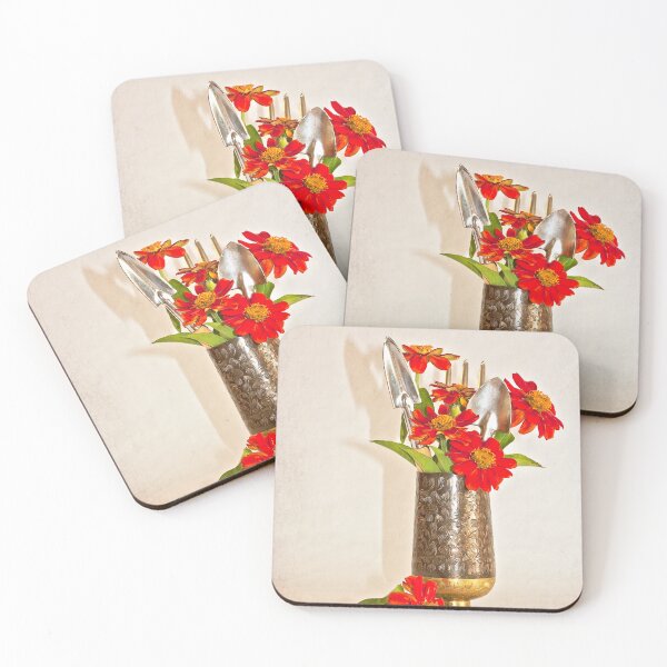 Item preview,  Zinnias Among The Mini Garden Tools designed and sold by Sandra Foster.