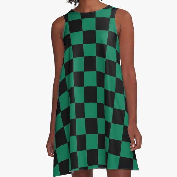 Demon Slayer Tanjirou pattern A-Line Dress