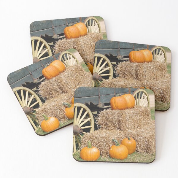Item preview, Pumpkins Wagon Hay Bales designed and sold by Strawflower Oasis.