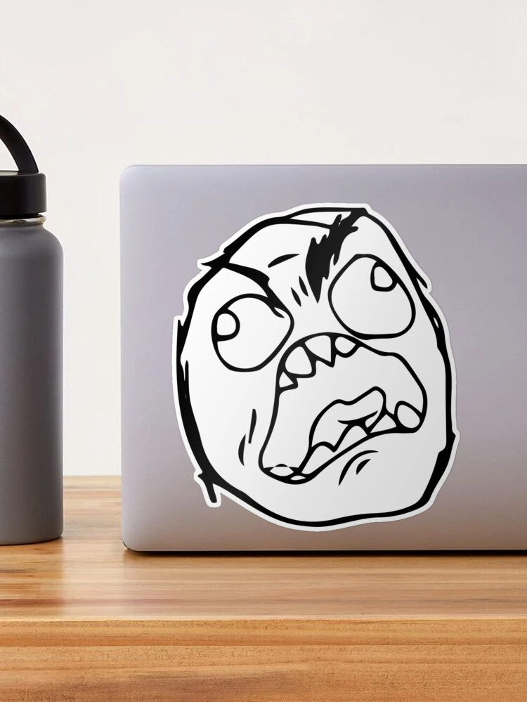 15pcs Troll Face Meme You Mad Bro Sticker Internet Rage Comic Vinyl Sticker  Car Window Trollface Water Bottle Laptop