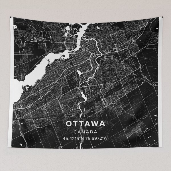 Item preview, Ottawa Canada Map (Black) designed and sold by Kara515.