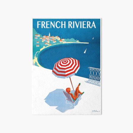Item preview, 1954 French Riviera Travel Poster designed and sold by retrographics.