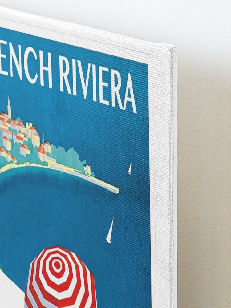 1954 French Riviera Travel Poster Canvas Print for Sale by