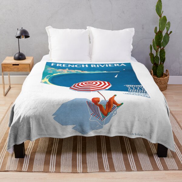 Item preview, 1954 French Riviera Travel Poster designed and sold by retrographics.