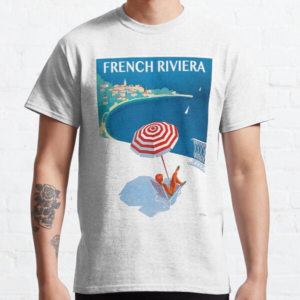 1954 French Riviera Travel Poster Classic T-Shirt
