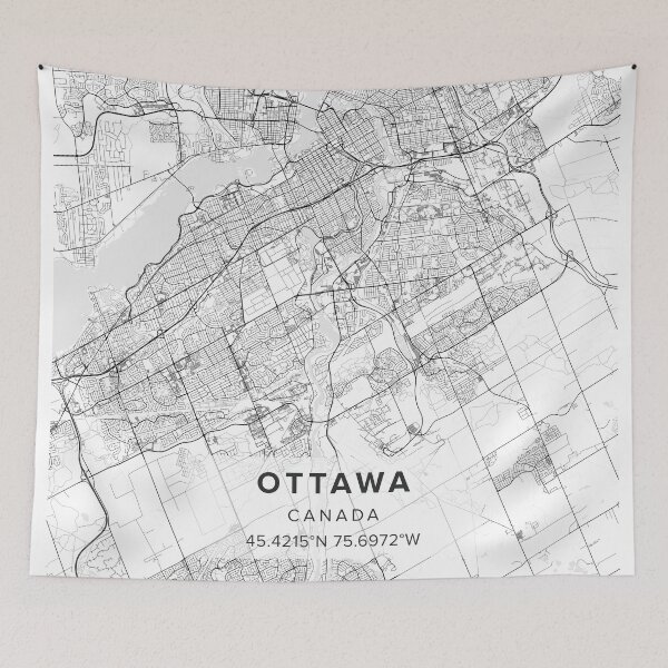 Item preview, Ottawa Canada Map designed and sold by Kara515.