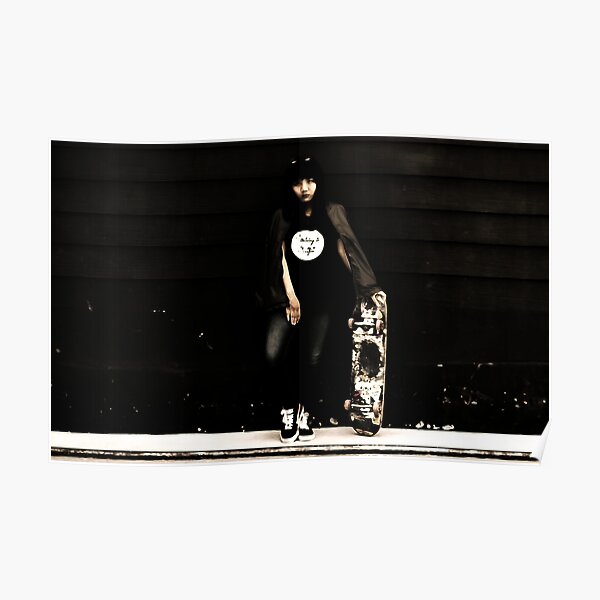 Japanese Skater Girl | Painting Filter Photograph Poster