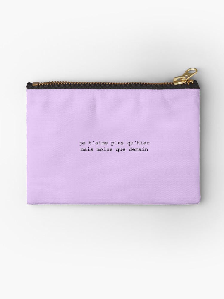 Pochette Je T Aime Plus Qu Hier Mas Moins Que Demain Par Aqdang Redbubble