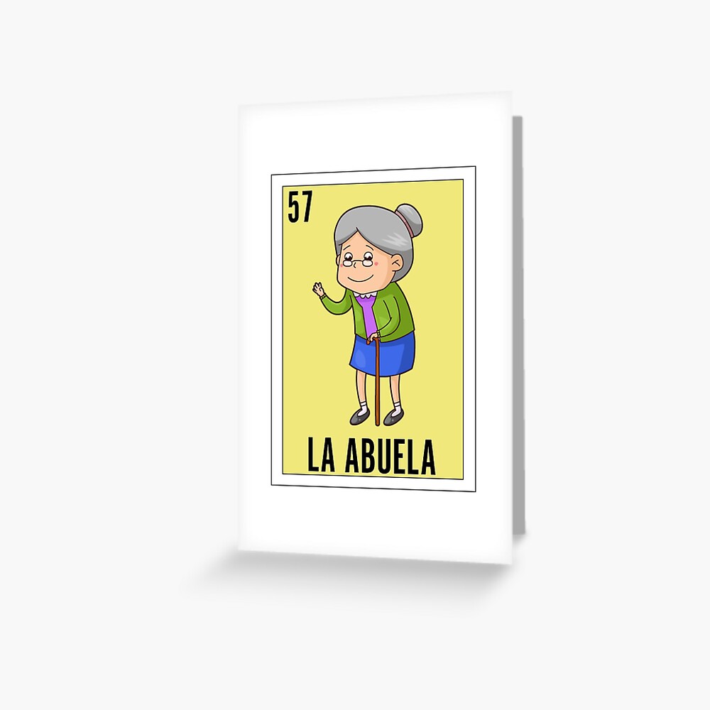 Mexican Loteria La Abuela Regalo Para Abuela Loteria Greeting Card For Sale By 