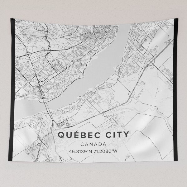 Item preview, Quebec City Map designed and sold by Kara515.
