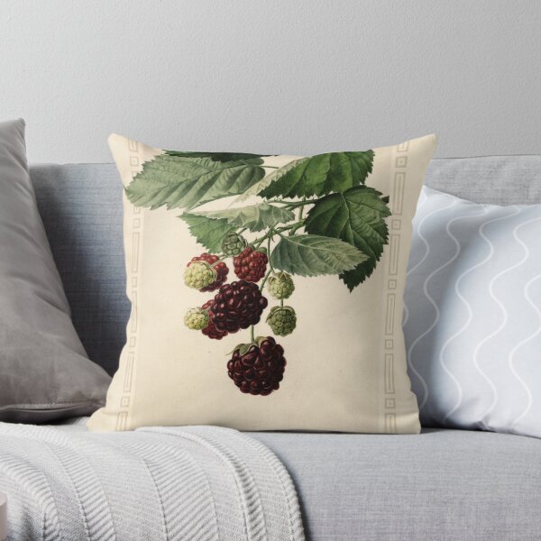 Vintage Brambles Print Throw Pillow