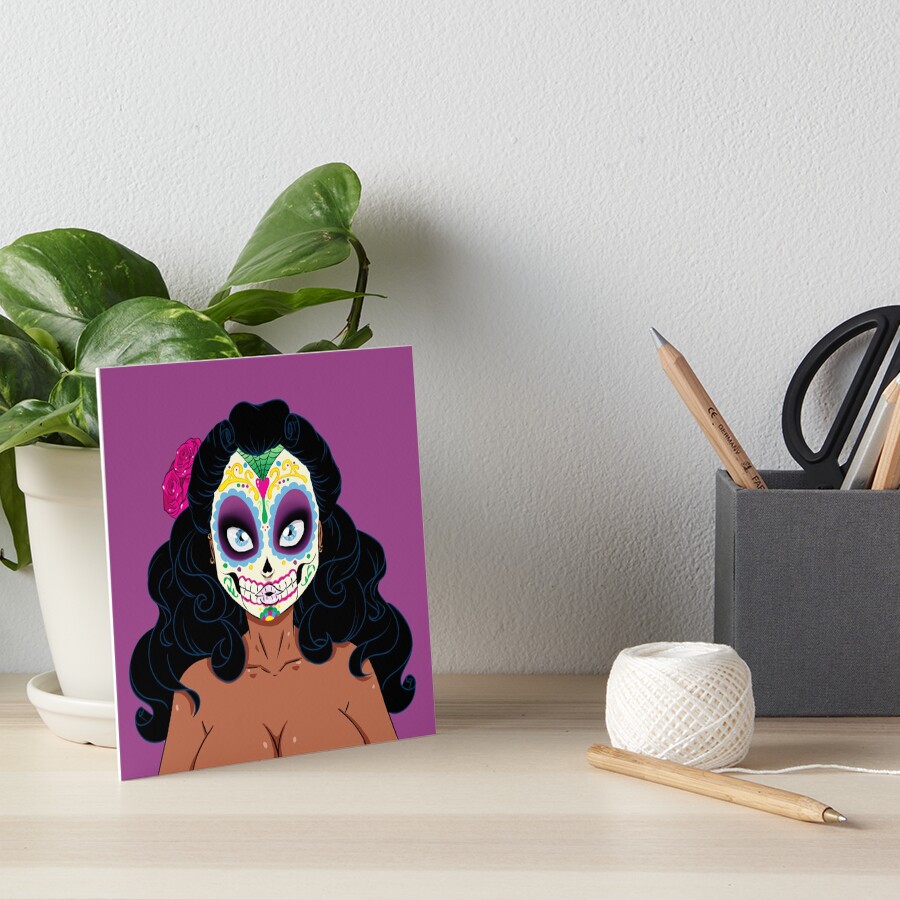 Sugar Skull Art Board Print