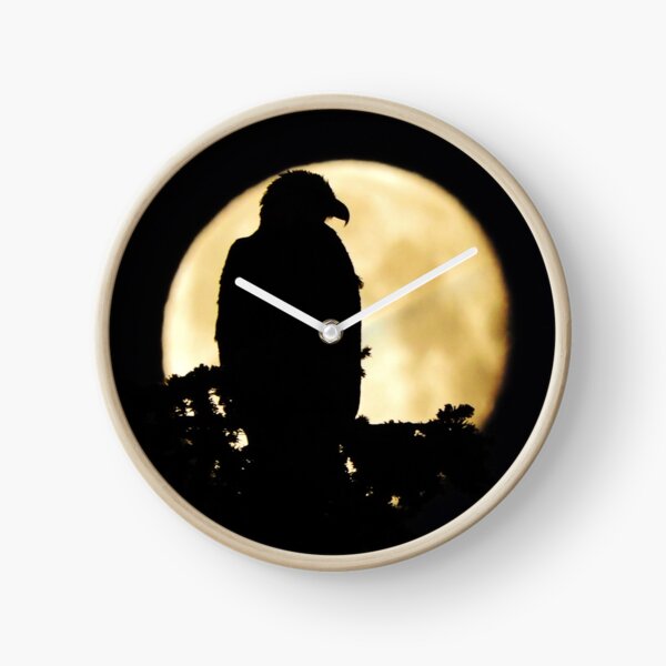 Bald Eagle Silhouette Clock