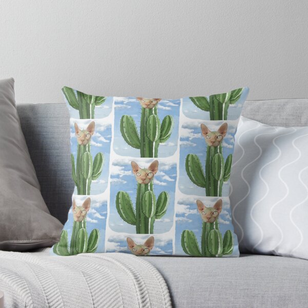 Item preview, Cactus Cat Pun  designed and sold by DinoKate.