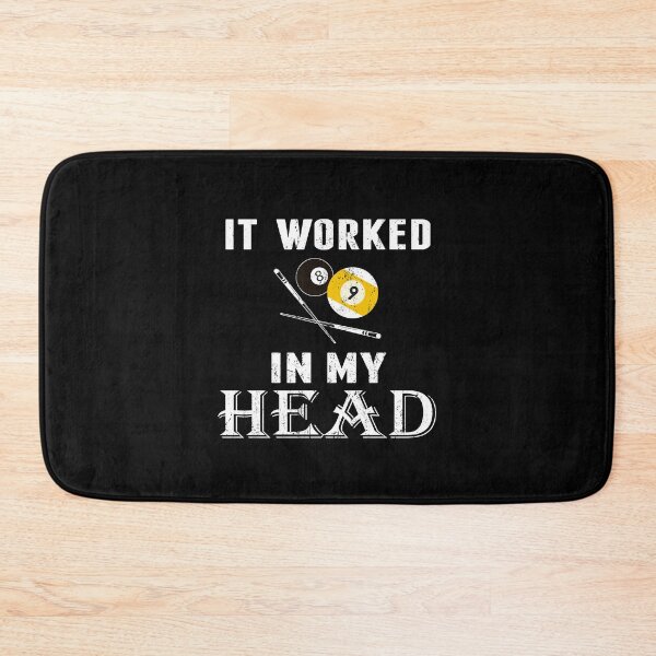 Item preview, Funny Billiards Pool Players 8 ball Cue Ball Sport Gift It Worked In My Head designed and sold by sols.