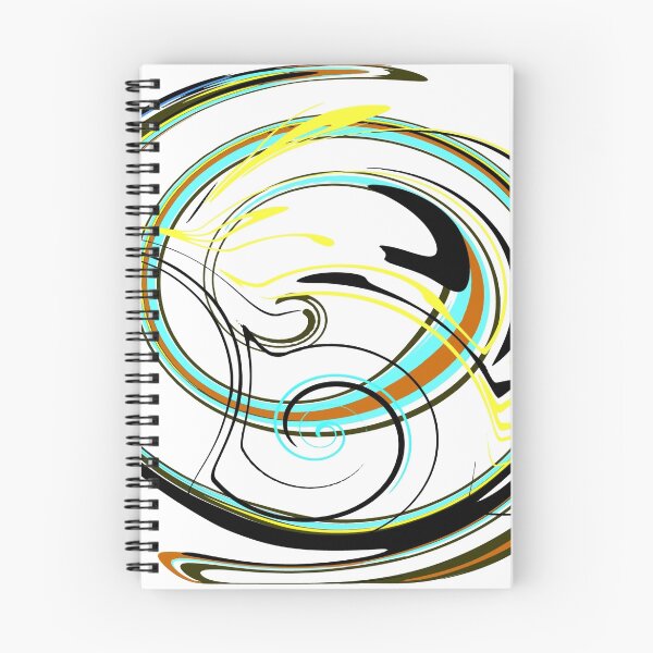 Item preview, Abstract Swirl Design in Aqua, Copper, Black, and Yellow designed and sold by Jessielee72.
