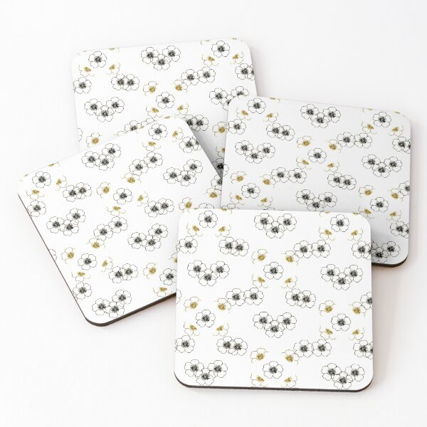 Item preview, Modern Gold Black Daisies designed and sold by PageDesigns.