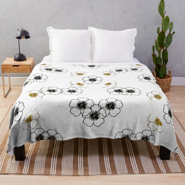 Item preview, Modern Gold Black Daisies designed and sold by PageDesigns.