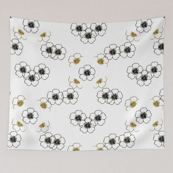 Item preview, Modern Gold Black Daisies designed and sold by PageDesigns.