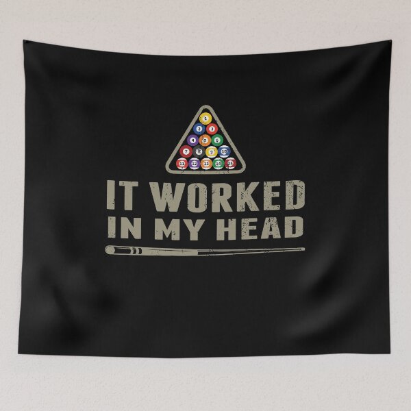 Item preview, Billiards Pool Players 8 ball Cue Ball Sport Gift It Worked In My Head designed and sold by sols.