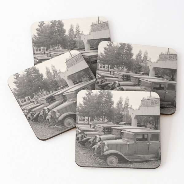 Item preview, Vintage Santa Clara California Antique Cars in a Row designed and sold by SiliconValleyUS.