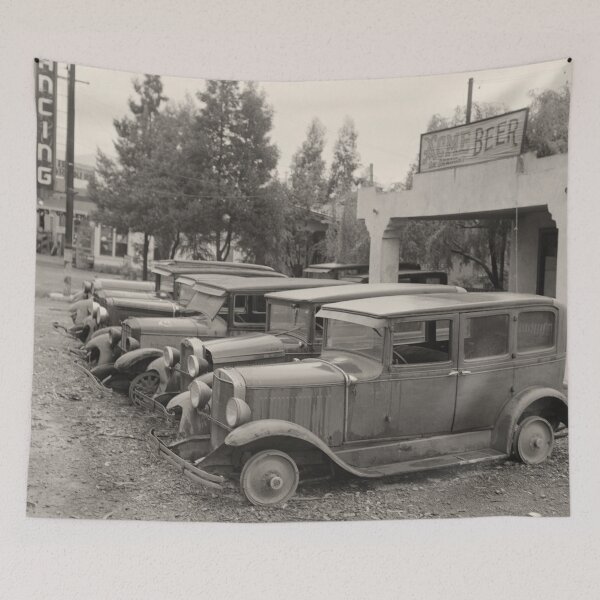 Item preview, Vintage Santa Clara California Antique Cars in a Row designed and sold by SiliconValleyUS.