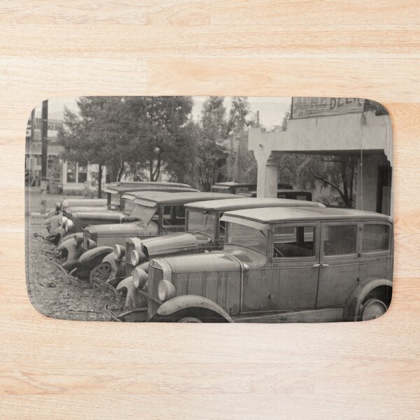 Item preview, Vintage Santa Clara California Antique Cars in a Row designed and sold by SiliconValleyUS.