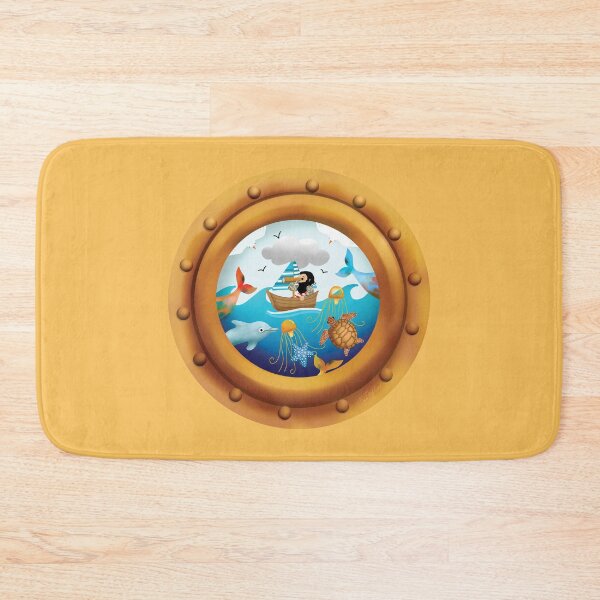 Item preview, Salty Sea Animals Nautical Porthole designed and sold by Karin Taylor.