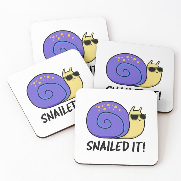 Item preview, Snailed It Funny Snail Puns designed and sold by punnybone.