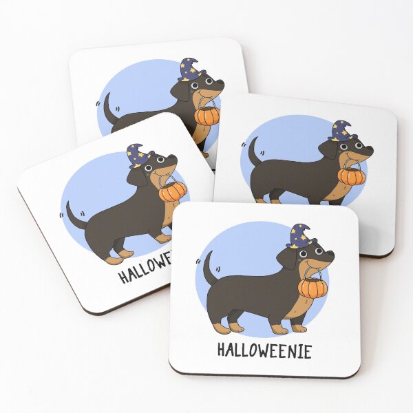 Item preview, Halloweenie Funny Halloween Dog Puns  designed and sold by punnybone.