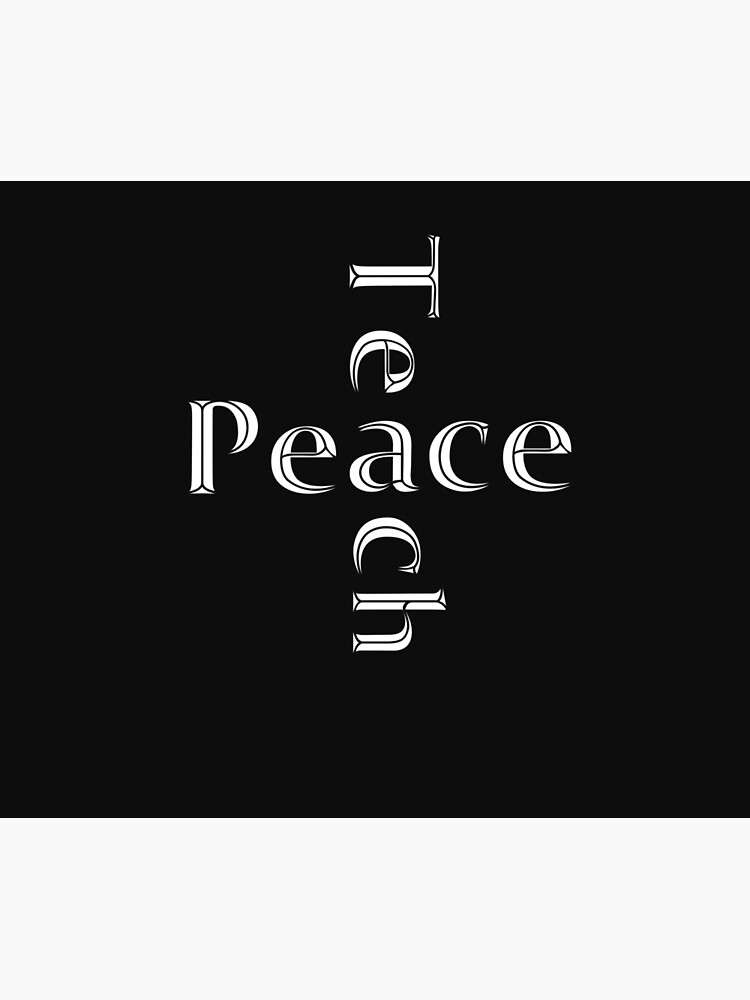 Discover Teach Peace Graphic For Inner Duvet Cover