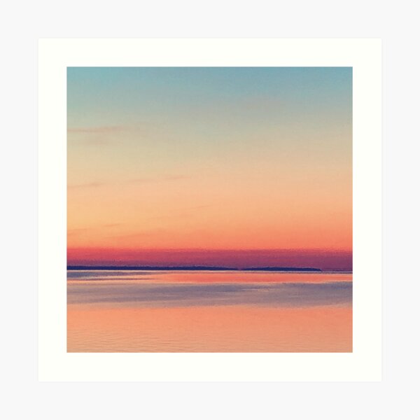 Summer Lakeside Sunset Art Print For Sale By Alexandrastr Redbubble