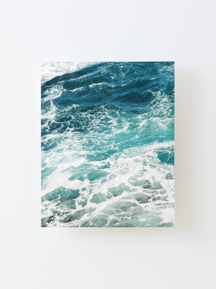 Alternate view of Blue Ocean Waves Mounted Print